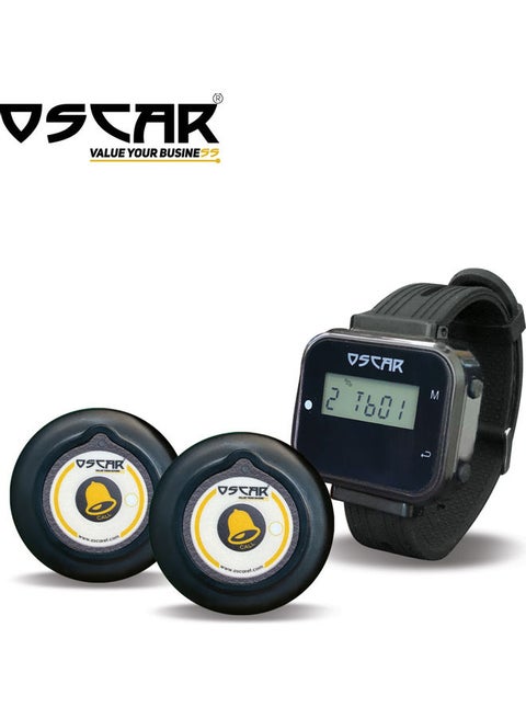 Wrist Pager With Wireless Call Button Black