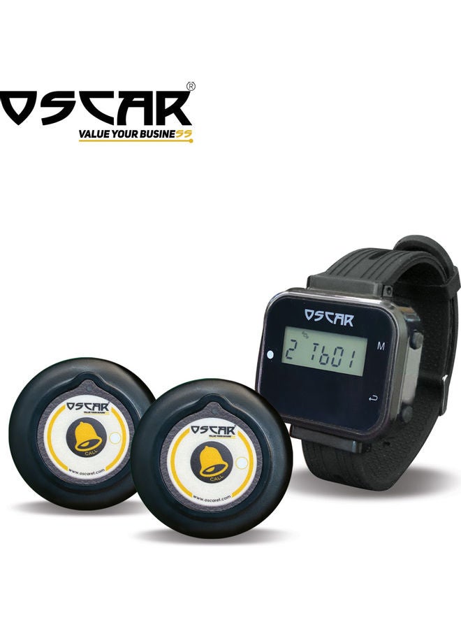 Oscar - Wrist Pager With Wireless Call Button Black - Image 1