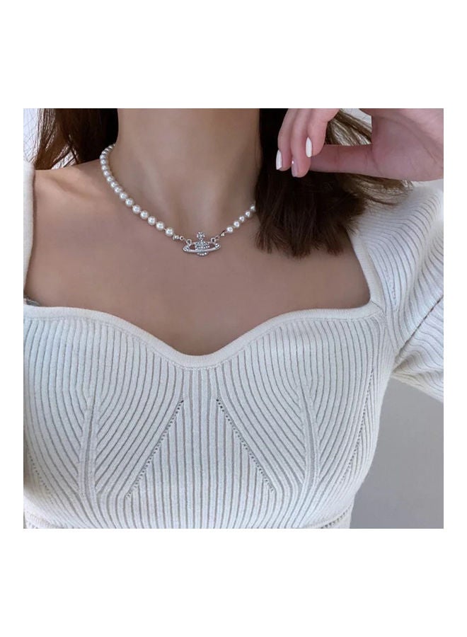 قلادة بسلسلة ودلاية على شكل كوكب زحل - Image 4