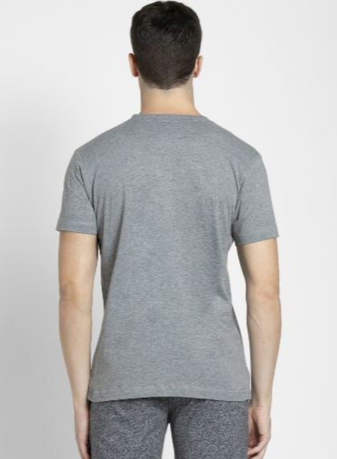 JOCKEY - Crew Neck Melange Graphic Print T-Shirt Assorted Color/Print - Image 1