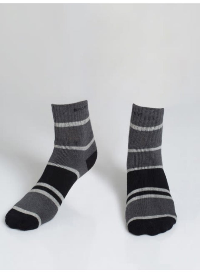 JOCKEY - Pair Of Strip Pattern Ankle Length Socks Assorted Color/Print - Image 1