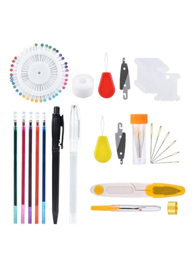 Beauenty 50-Colours Thread Hoops Diy Sewing Kit Red/Yellow/Green - Image 3