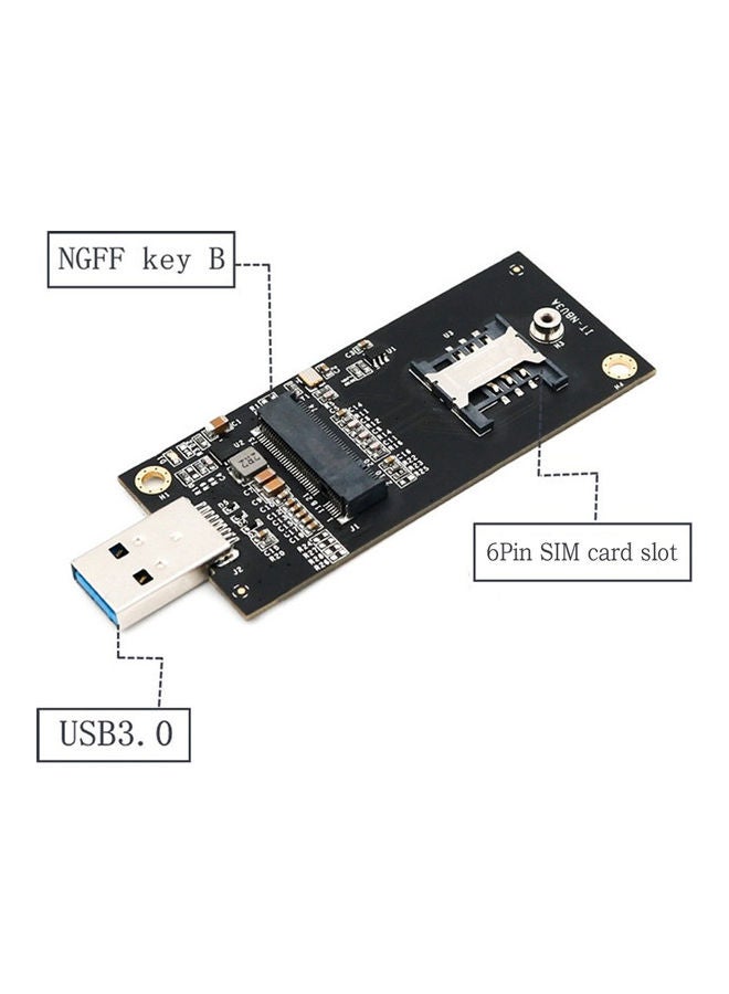 M.2 NGFF To USB3.0 Adapter Card Black - Image 2