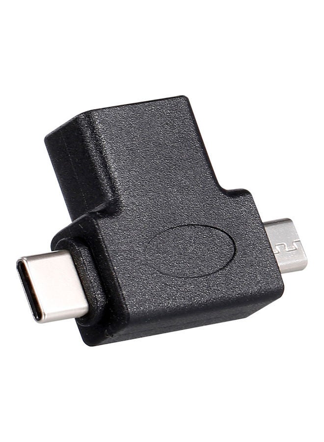 محول OTG من منفذ مايكرو USB إلى Type-C أسود - Image 5