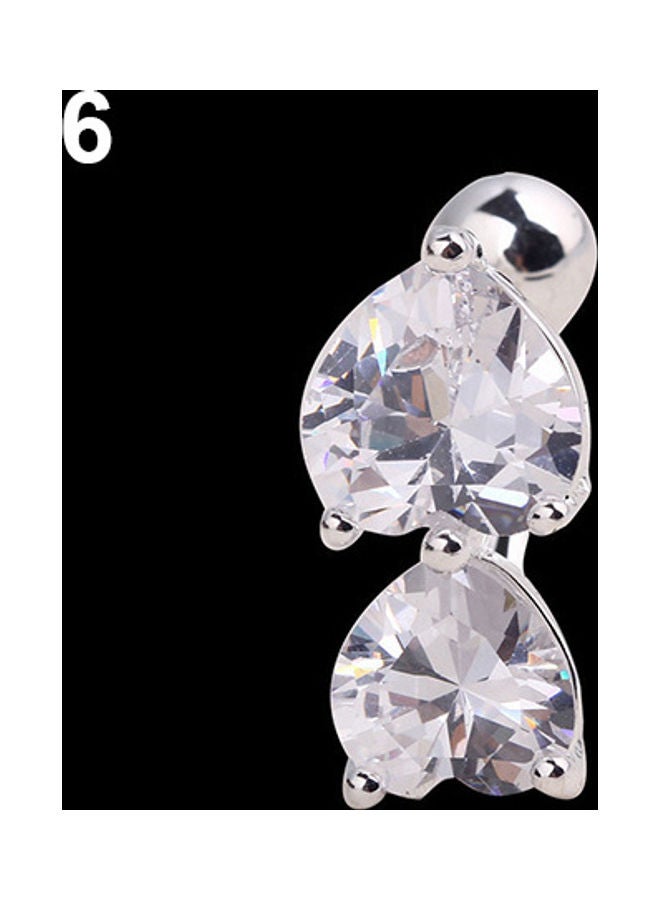 Women Peach Hearts Body Piercing Belly Button