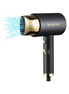 Sunhome Professional Hair Dryer Set ,1800W Black/Gold 28.8x20.6x8.4cm  - Image 1