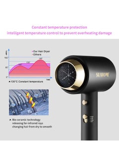 Sunhome Professional Hair Dryer Set ,1800W Black/Gold 28.8x20.6x8.4cm  - Image 4