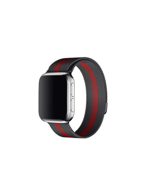 Replacement Band For Apple iWatch All Series BLACK/RED