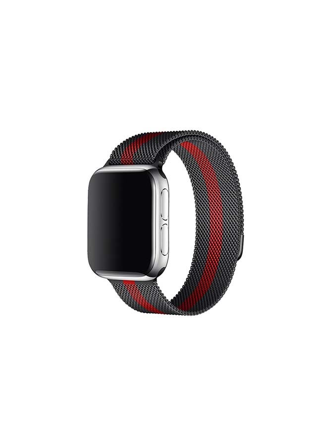 Generic - Replacement Band For Apple iWatch All Series BLACK/RED - Image 1