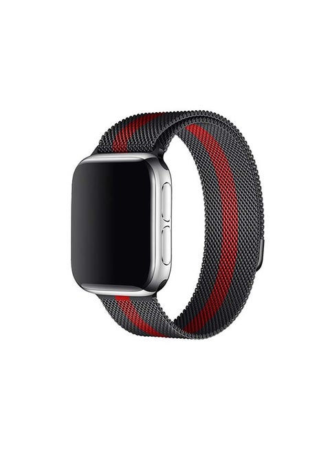 Replacement Band For Apple iWatch All Series BLACK/RED