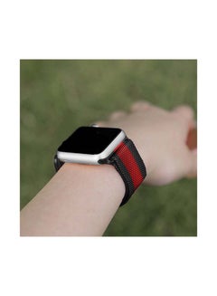 Generic Replacement Band For Apple iWatch All Series BLACK/RED  - Image 2