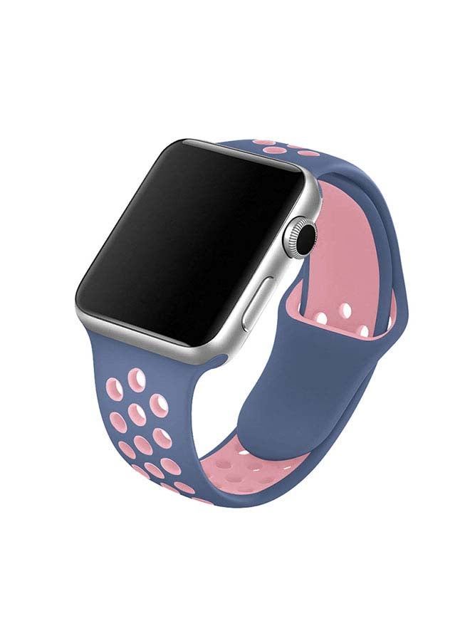 Generic - Replacement Band For Apple Watch All Series Blue/Pink - Image 1