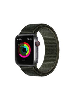 Nylon Sport Replacement Band For Apple Watch All Series Dark Green
