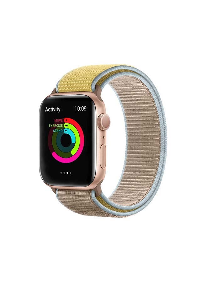 Generic - Nylon Sport Replacement Band For Apple Watch All Series Beige - Image 1
