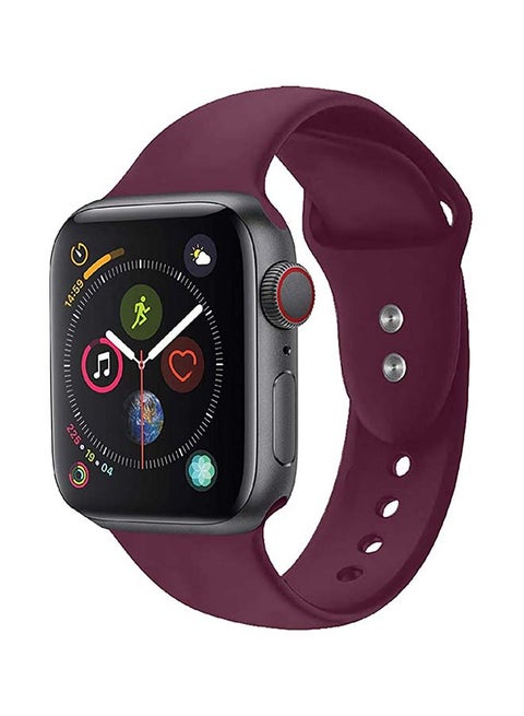 Silicon Sport Replacement Band For Apple Watch All Series Maroon