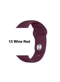 Generic Silicon Sport Replacement Band For Apple Watch All Series Maroon  - Image 2