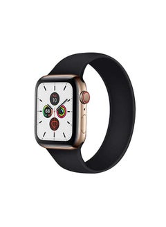 Silicon Solo Loop Replacement Band For Apple Watch All Series Black
