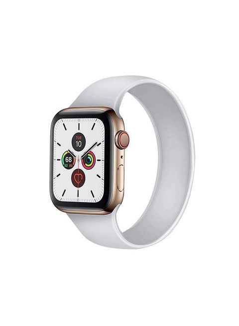 Silicon Solo Loop Replacement Band For Apple Watch All Series White