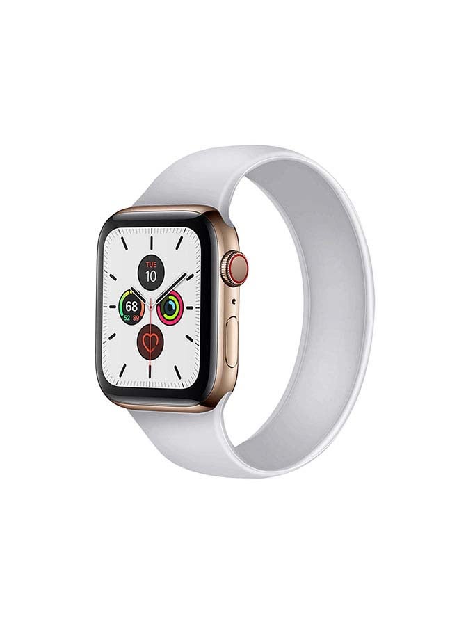 Generic - Silicon Solo Loop Replacement Band For Apple Watch All Series White - Image 1