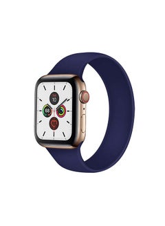 Silicon Solo Loop Replacement Band For Apple Watch All Series Dark Blue