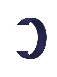 Generic Silicon Solo Loop Replacement Band For Apple Watch All Series Dark Blue  - Image 2