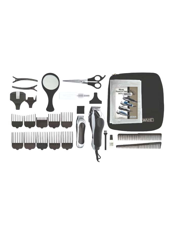 وال طقم أدوات تشذيب الشعر ديلوكس كروم برو مكون من 27 قطعة أسود/ فضي - Image 3