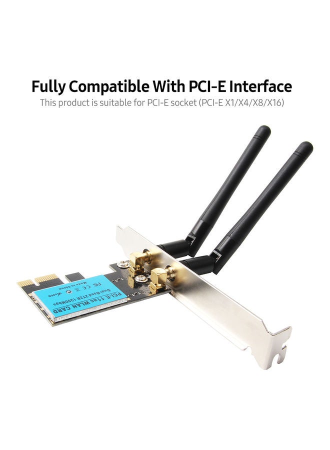 Generic 1200M PCI-E Wireless Network Card Black  - Image 4
