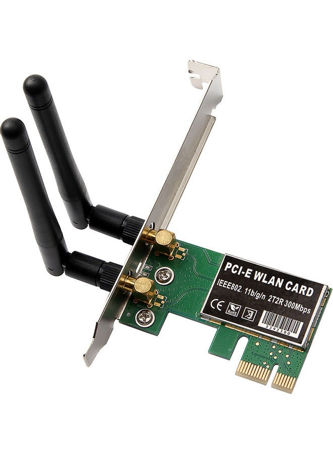 Generic 300M PCI-E Wireless Network Card Green  - Image 1