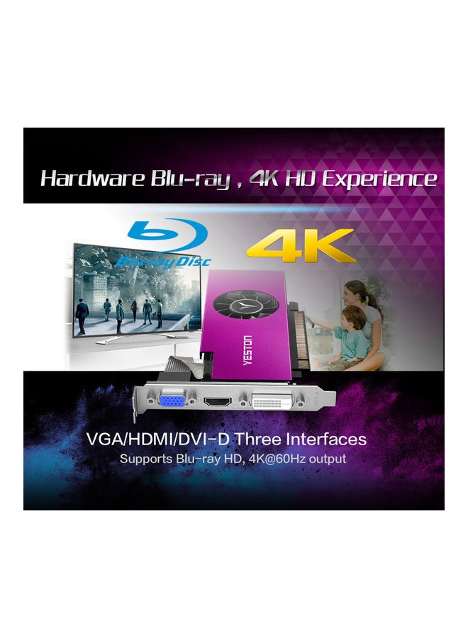 yeston RX550-4G D5 LP Graphics Cards Radeon Chill 4GB Memory Pink  - Image 3