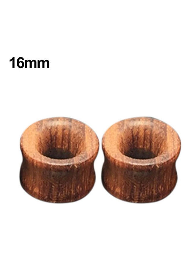 Solid Organic Natural Double Flared Saddle Ear Plugs - Image 1