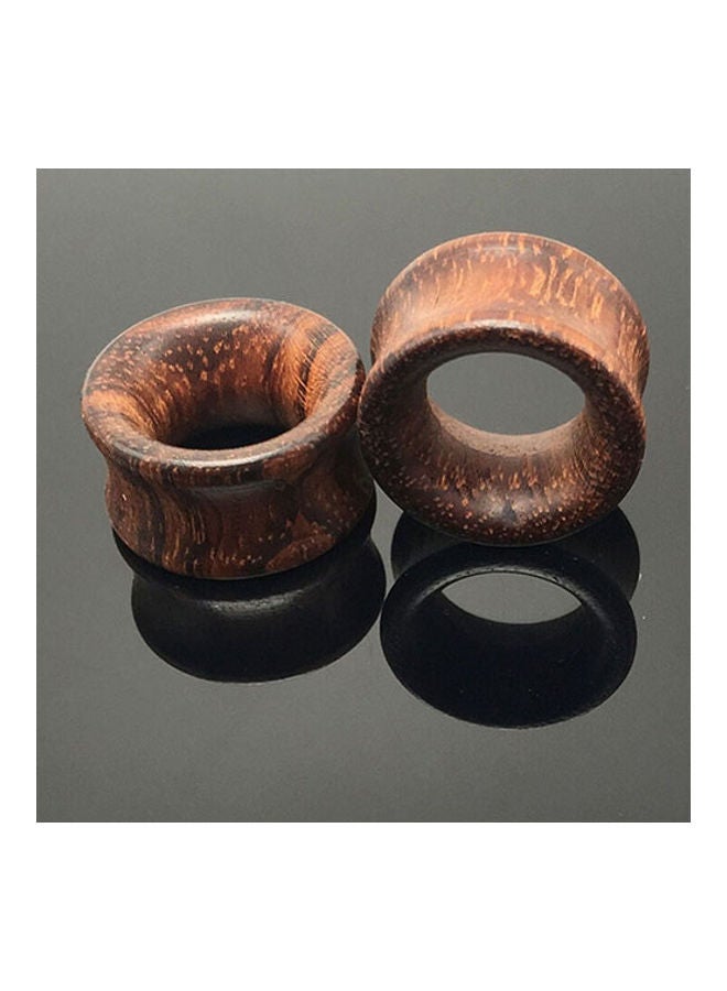 Solid Organic Natural Double Flared Saddle Ear Plugs - Image 5