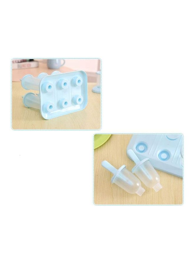 XiuWoo Set of 6 Plastic Kitchen Frozen Ice Cream Mold And Popsicle Candy Tray Multicolour 1cm - Image 3