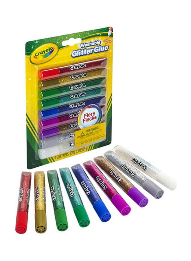 كرايولا صمغ لامع قابل للغسل من 9 قطع متعدد الألوان