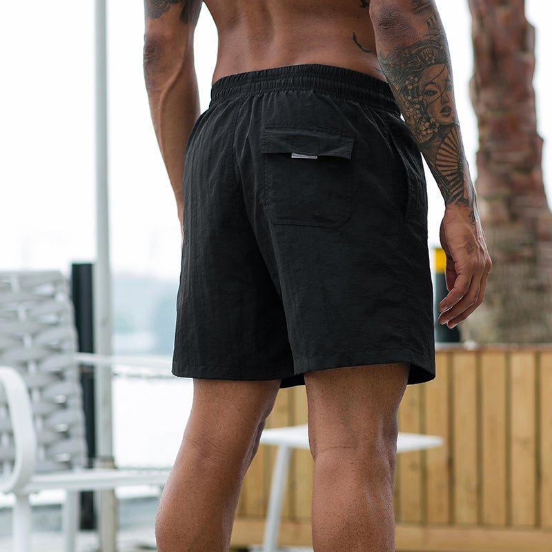 Summer Seasonal Side Pocket Sportswear Shorts Black - Image 4