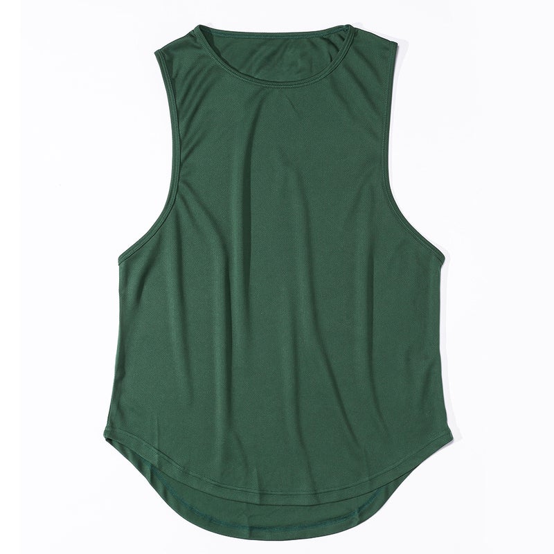 Men's Sport Tops Running Vest Green  - Image 2