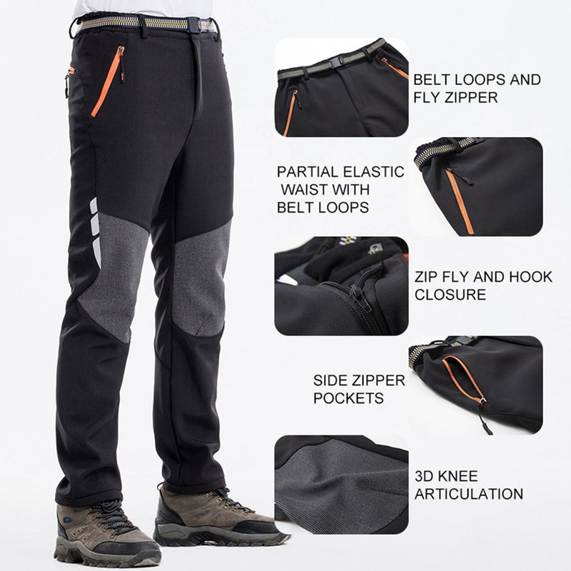 Zipper Pockets Quick Dry Sport Pants Black/Grey/White  - Image 3