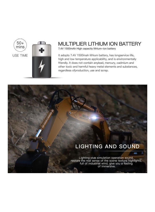 WLtoys - 1:16 Scale Remote Control Excavator Toy - Image 1