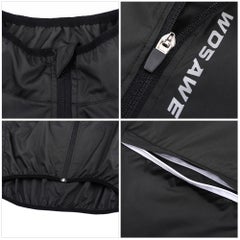 Generic Wosawe Sleeveless Breathable MTB Bike Riding Sport Jacket Black/White  - Image 4