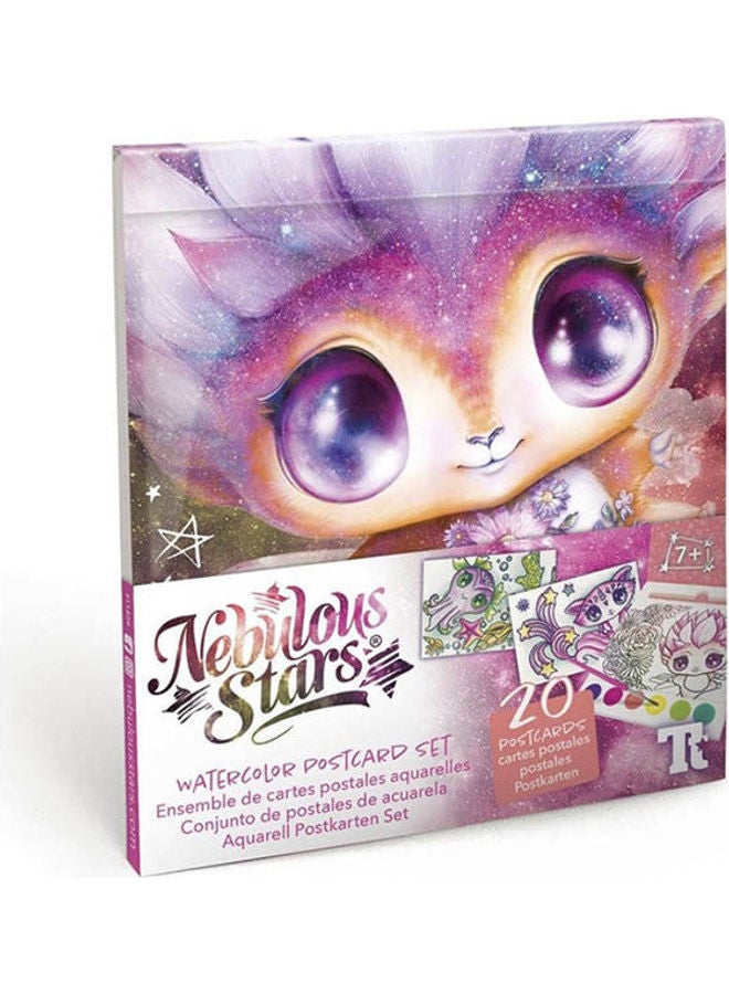 نيبولوس ستارز طقم بطاقات بريدية بألوان مائية