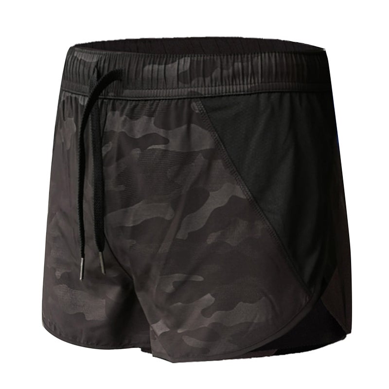 Sports Workout Performance Shorts Black/Grey  - Image 2