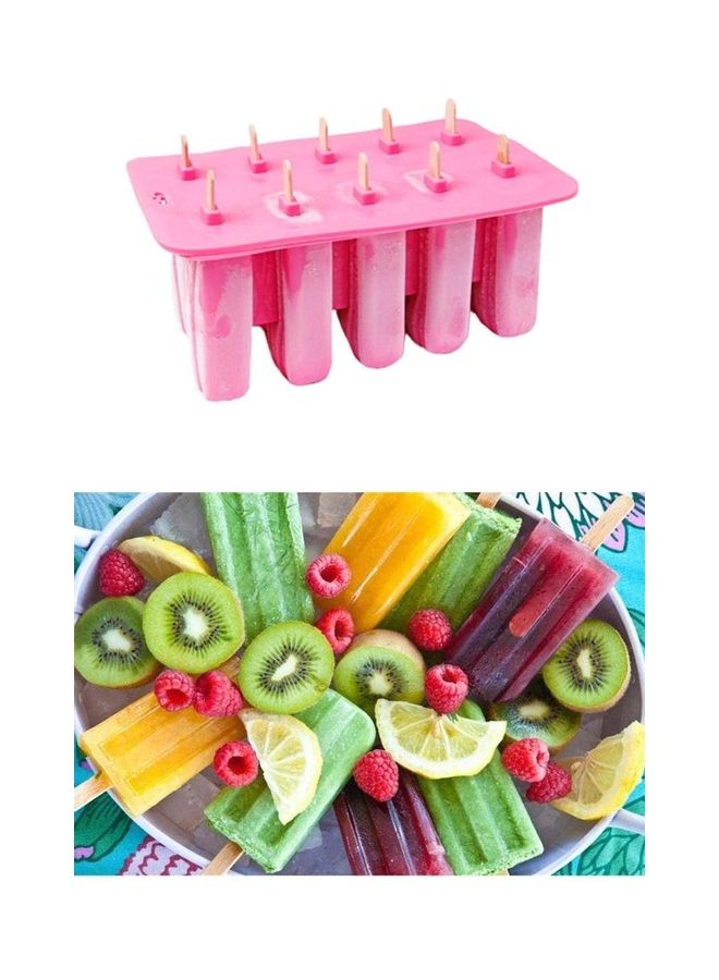 XiuWoo Silicone Ice Cream Mold Pink - Image 3