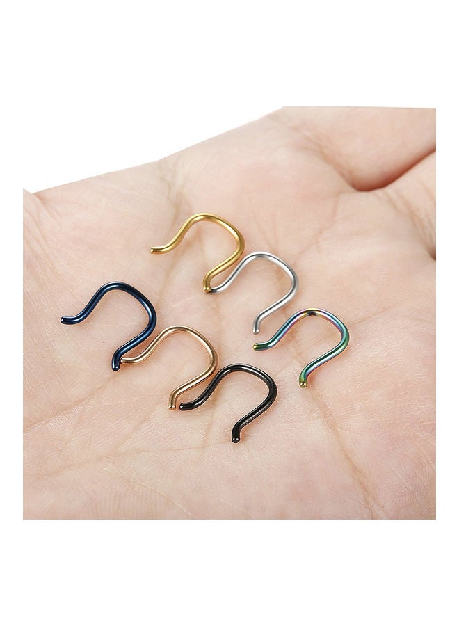 Generic - 6-Piece U-Shaped Nose Septum Hanger Retainer Ring - Image 1