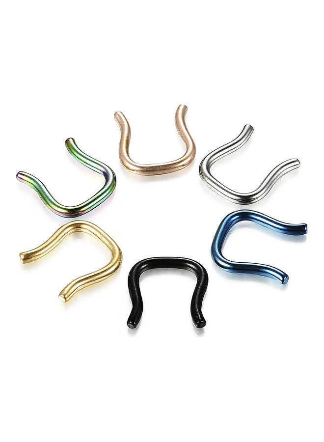 Generic - 6-Piece U-Shaped Nose Septum Hanger Retainer Ring - Image 1