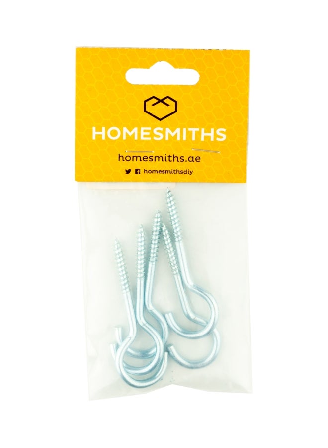 Homesmiths - 5-Piece Eye Screw Hook Set Silver - Image 1