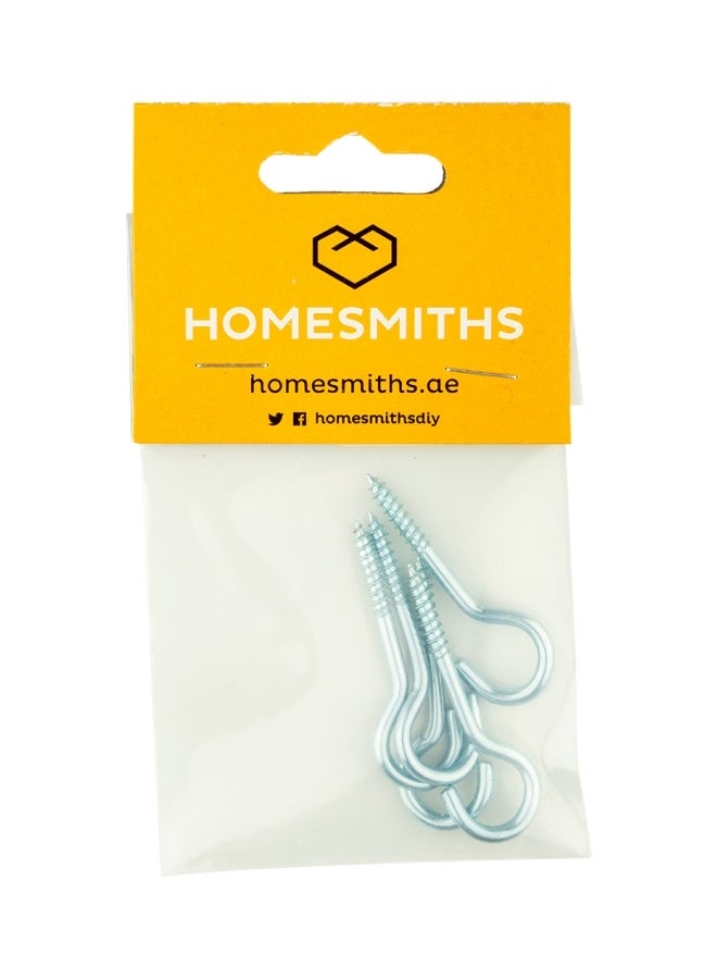 Homesmiths 5-Piece G.I Screw Hook Silver - Image 1