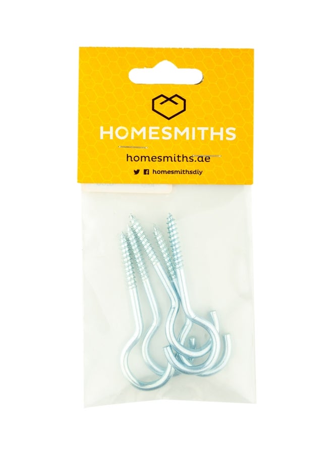 Homesmiths 5-Piece G.I Screw Hook Silver - Image 1