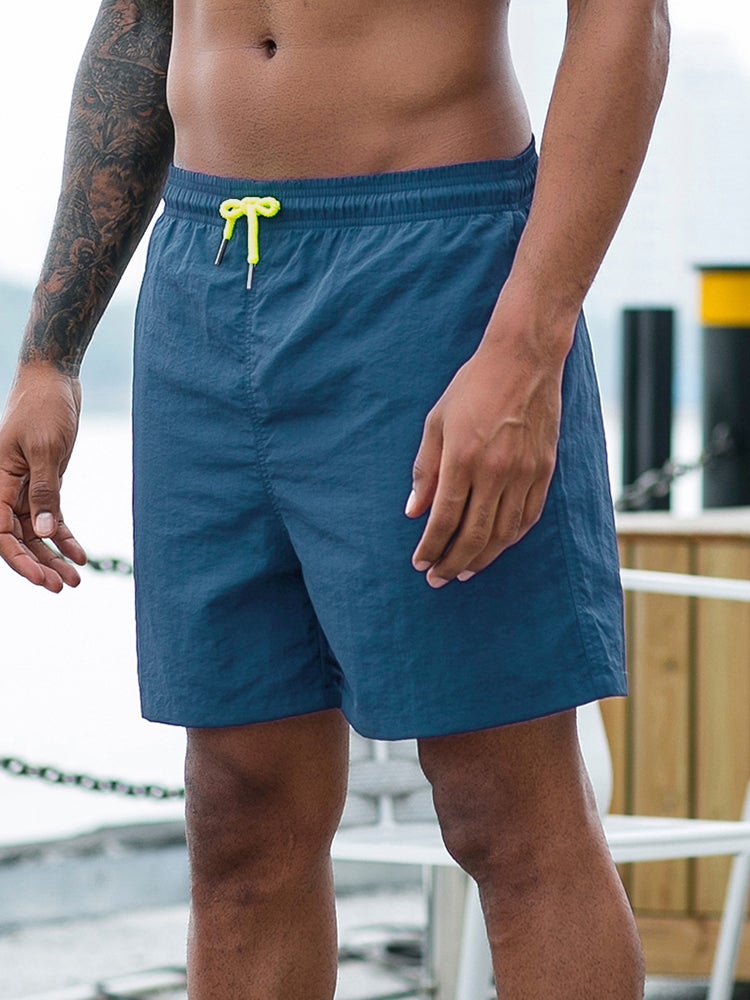Summer Seasonal Side Pocket Sportswear Shorts Blue - Image 3