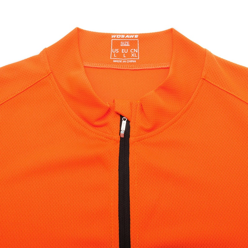 Long Sleeve Cycling Jersey Orange  - Image 2