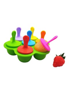 Silicone Egg Bites With Lids Sticks and Drip Catcher Frozen Ice Pop Molds Multicolour 1cm