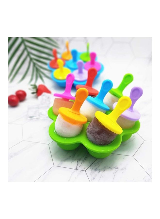 XiuWoo - Silicone Egg Bites With Lids Sticks and Drip Catcher Frozen Ice Pop Molds Multicolour 1cm - Image 1